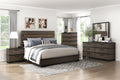 Homelegance 1343-4PC 4 pc Acworth black and brownish grey finish wood LED accent lighted headboard queen bedroom set