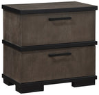 Homelegance 1343-4PC 4 pc Acworth black and brownish grey finish wood LED accent lighted headboard queen bedroom set
