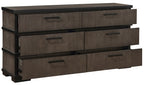 Homelegance 1343-4PC 4 pc Acworth black and brownish grey finish wood LED accent lighted headboard queen bedroom set