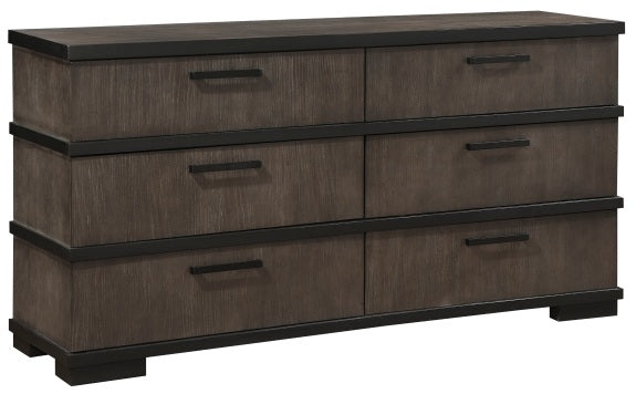 Homelegance 1343-4PC 4 pc Acworth black and brownish grey finish wood LED accent lighted headboard queen bedroom set