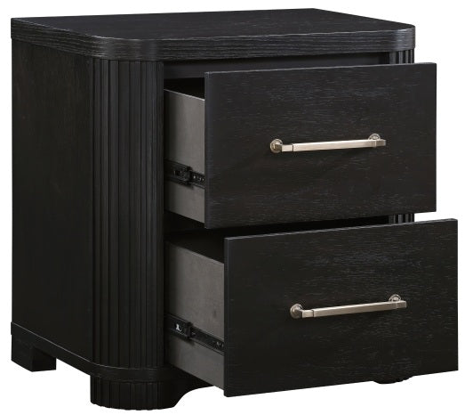 Homelegance 1381-4PC 4 pc Gilbert charcoal finish wood queen bedroom set with underbed drawers