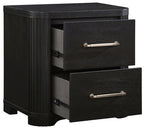 Homelegance 1381-4PC 4 pc Gilbert charcoal finish wood queen bedroom set with underbed drawers
