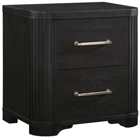 Homelegance 1381-4PC 4 pc Gilbert charcoal finish wood queen bedroom set with underbed drawers
