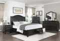 Homelegance 1420-4PC 4 pc Herman charcoal brown finish wood sleigh style queen bedroom set footboard drawers