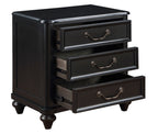 Homelegance 1420-4PC 4 pc Herman charcoal brown finish wood sleigh style queen bedroom set footboard drawers