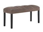 1420T-6PC 6 pc Vega black finish wood and multi tone faux marble top dining table set with bench