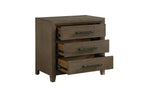 Homelegance 1422-4PC 4 pc Herman wire brushed dark charcoal finish wood queen platform bedroom set footboard drawers