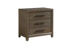 Homelegance 1422-4PC 4 pc Herman wire brushed dark charcoal finish wood queen platform bedroom set footboard drawers
