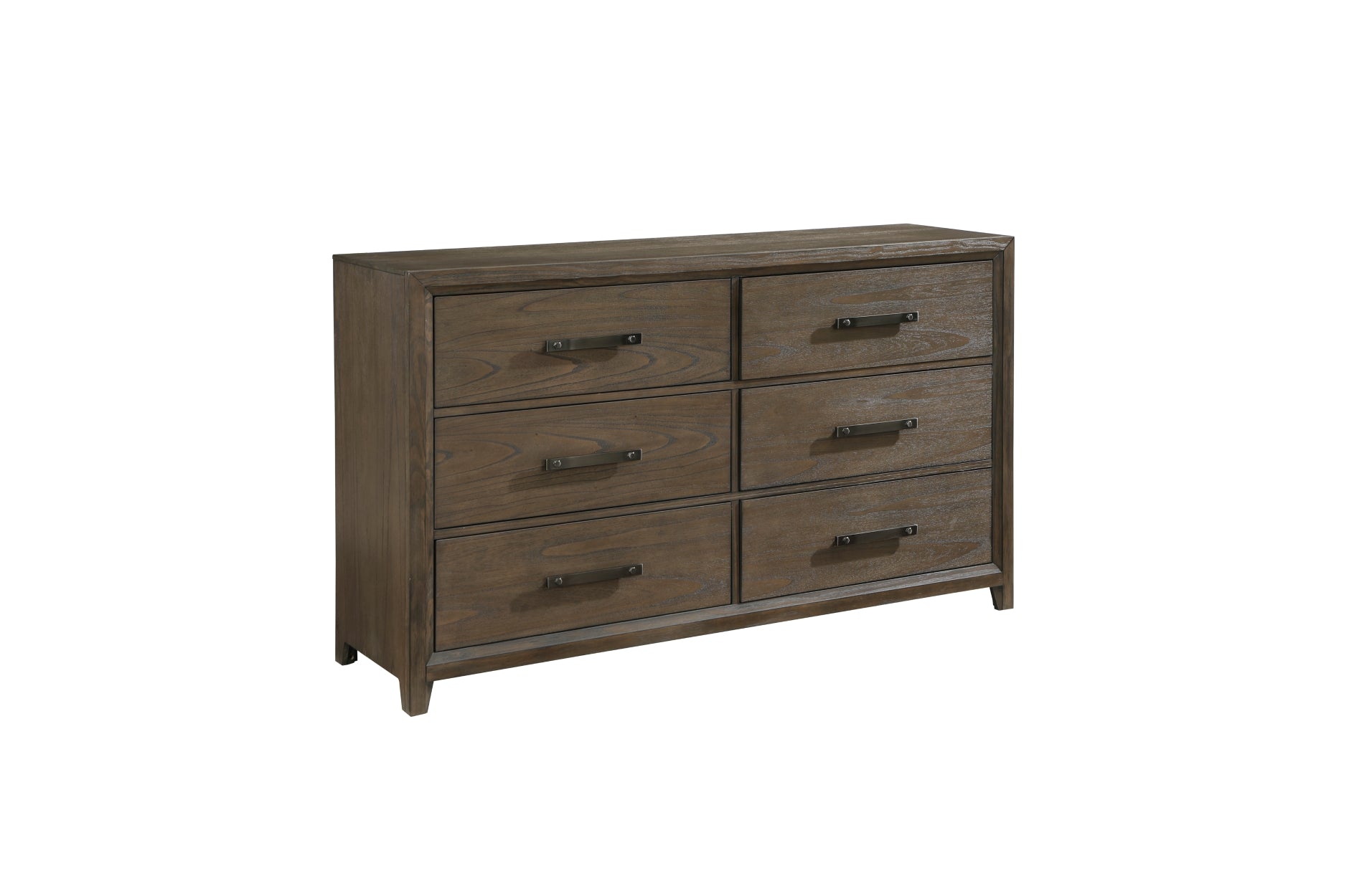 Homelegance 1422-4PC 4 pc Herman wire brushed dark charcoal finish wood queen platform bedroom set footboard drawers