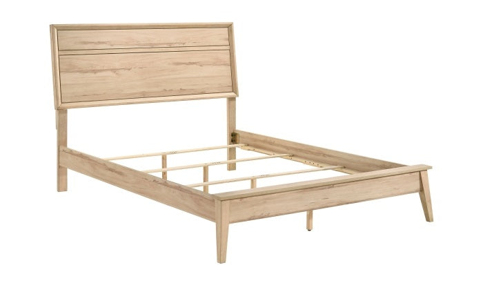 Homelegance 1444-4PC 4 pc Marrin natural oak finish wood mid century modern queen bedroom set