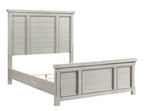 Homelegance 1458-4PC 4 pc Providence light grey finish wood paneled cottage style queen bedroom set