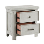 Homelegance 1458-4PC 4 pc Providence light grey finish wood paneled cottage style queen bedroom set