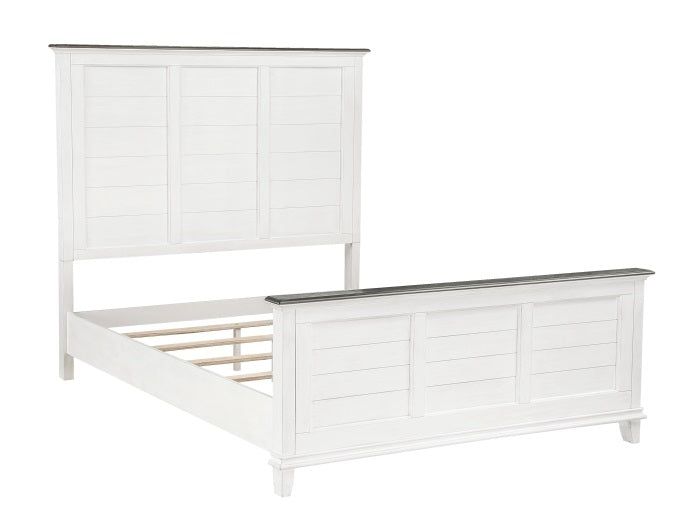 Homelegance 1463-4PC 4 pc Chesterton two tone antique white finish wood country style queen bedroom set