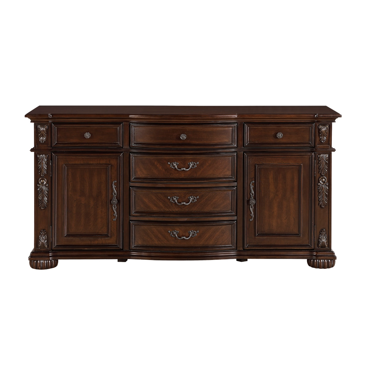 Homelegance 1468-55  Adelina cherry finish wood buffet sideboard / dresser server carved accents