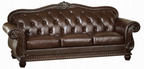 Acme 15030-31 2 pc Astoria grand mejia anondale espresso top grain leather sofa and love seat set