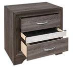 Homelegance 1505-4PC 4 p Luster wood grain grey finish wood paneled style queen bedroom set glitter accents