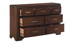 Homelegance 1520CH-4PC 4 pc Hudson cherry finish wood curved top queen bedroom set