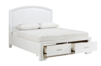 Homelegance 1520WH-4PC 4 pc Hudson white finish wood curved top queen bedroom set