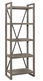 Homelegance 15260-66-3PC 3 pc Bainbridge grey weathered wood grain look finish wood tv entertainment center 66" tv stand with side piers