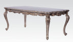 Acme 60540-42-43 7 pc Astoria grand petrin chantelle antique silver finish wood dining table set
