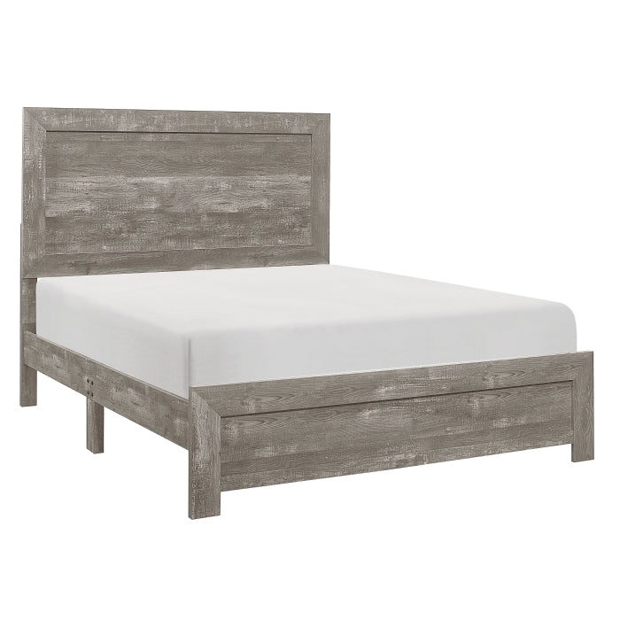 Homelegance 1534GY-4PC 4 pc Canora grey Lorenzi rustic grey wood grain finish queen bedroom set