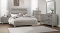 Lorenzi Rustic Gray Wood Grain Finish 4-Pc Queen Bedroom Set – 1534GY-4PC