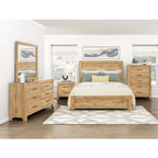 Homelegance 1534NA-4PC 4 pc Lorenzi natural pine wood grain finish bedroom set