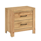 Homelegance 1534NPNA-4PC 4 pc Lorenzi natural pine wood grain finish chevron design bedroom set