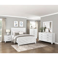 Homelegance 1534NPWH-4PC 4 pc Lorenzi rustic white wood grain finish chevron design bedroom set
