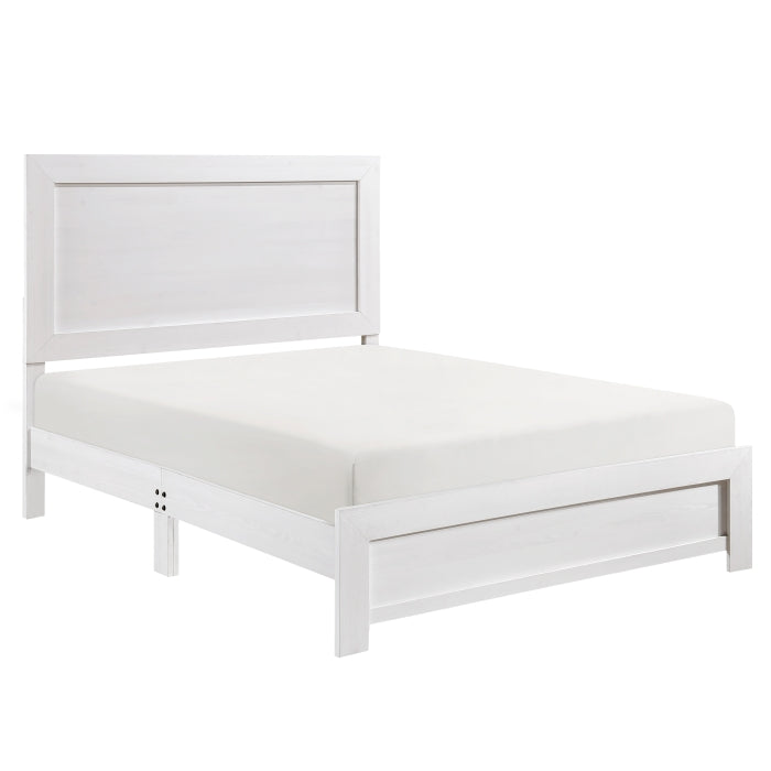 Homelegance 1534WH-4PC 4 pc Canora grey Lorenzi rustic white wood grain finish bedroom set