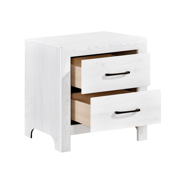 Homelegance 1534WH-4PC 4 pc Canora grey Lorenzi rustic white wood grain finish bedroom set