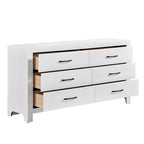 Homelegance 1534WH-4PC 4 pc Canora grey Lorenzi rustic white wood grain finish bedroom set
