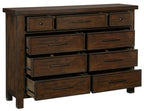Homelegance 1559-4PC 4 pc Darby home co Logandale brown finish wood queen bedroom set with drawers