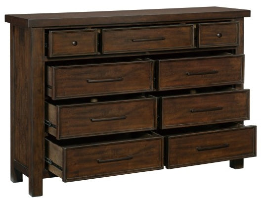 Homelegance 1559-4PC 4 pc Darby home co Logandale brown finish wood queen bedroom set with drawers
