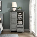 Homelegance 1559DG-4PC 4 pc Logandale grey finish wood queen bedroom set with underbed drawers