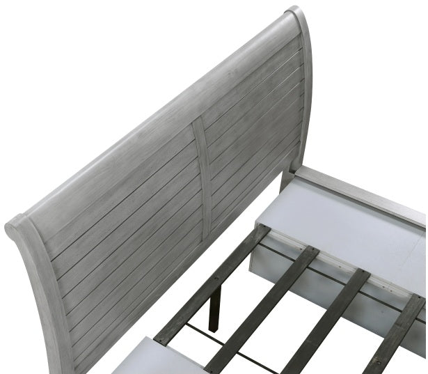 Homelegance 1559DG-4PC 4 pc Logandale grey finish wood queen bedroom set with underbed drawers