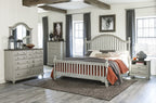 Homelegance 1568-4PC 4 pc Mossbrook two tone light grey and dark brown finish wood country style queen bedroom set