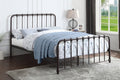 Bethany Dark Bronze Metal Frame Headboard Queen Bed – 1571DZ-1