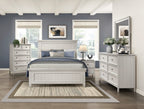 Homelegance 1581-4PC 4 pc Donahue antique white finish wood farmhouse style queen bedroom set
