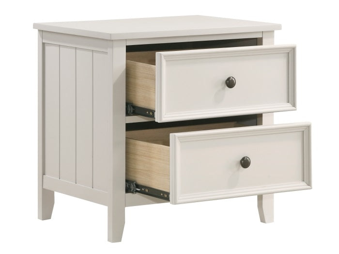 Homelegance 1581-4PC 4 pc Donahue antique white finish wood farmhouse style queen bedroom set