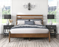 Homelegance 1599-1 Arlo chestnut finish wood mid-century modern queen bed