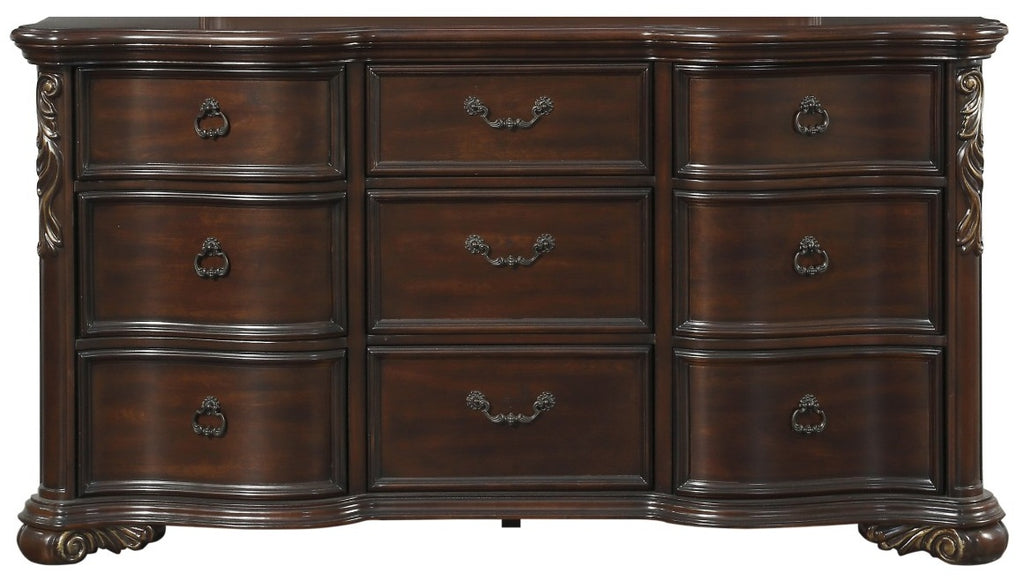 Homelegance 1603-4PC 4 pc Astoria grand cherry finish wood low profile footboard queen bedroom set