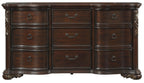 Homelegance 1603-4PC 4 pc Astoria grand cherry finish wood low profile footboard queen bedroom set