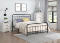 Homelegance 1628-1 Fawn black finish metal frame headboard queen bed