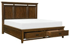 Homelegance 1649-4PC 4 pc Darby home co Frazier park brown cherry finish wood queen bedroom set with drawers
