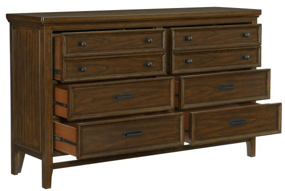 Homelegance 1649-4PC 4 pc Darby home co Frazier park brown cherry finish wood queen bedroom set with drawers