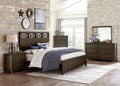 Homelegance 1669-4PC 4 pc Griggs dark brown finish wood "X" style panels queen bedroom set