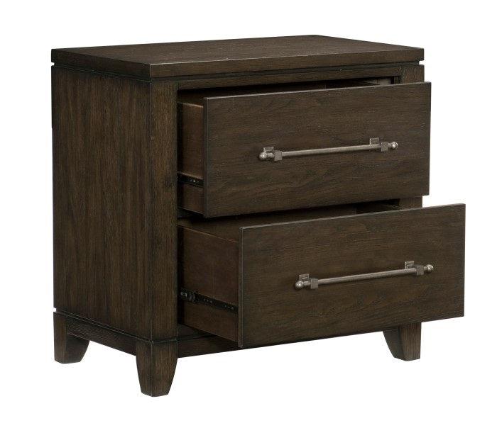 Homelegance 1669-4PC 4 pc Griggs dark brown finish wood "X" style panels queen bedroom set