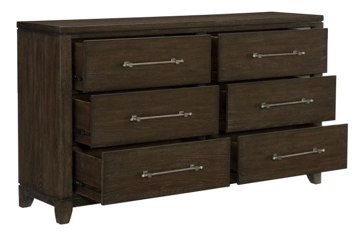 Homelegance 1669-4PC 4 pc Griggs dark brown finish wood "X" style panels queen bedroom set