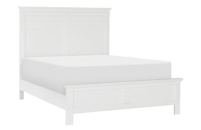 Homelegance 1675WH-4PC 4 pc Blaire white rustic finish wood queen bedroom set